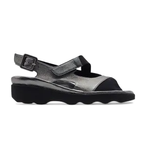 Thierry Rabotin Women's Wilton 1326 Metallic Pewter Leather Combo
