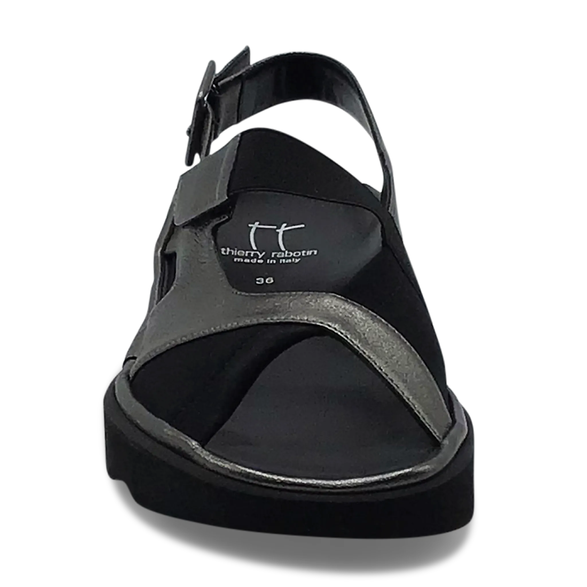 Thierry Rabotin Women's Wilton 1326 Metallic Pewter Leather Combo