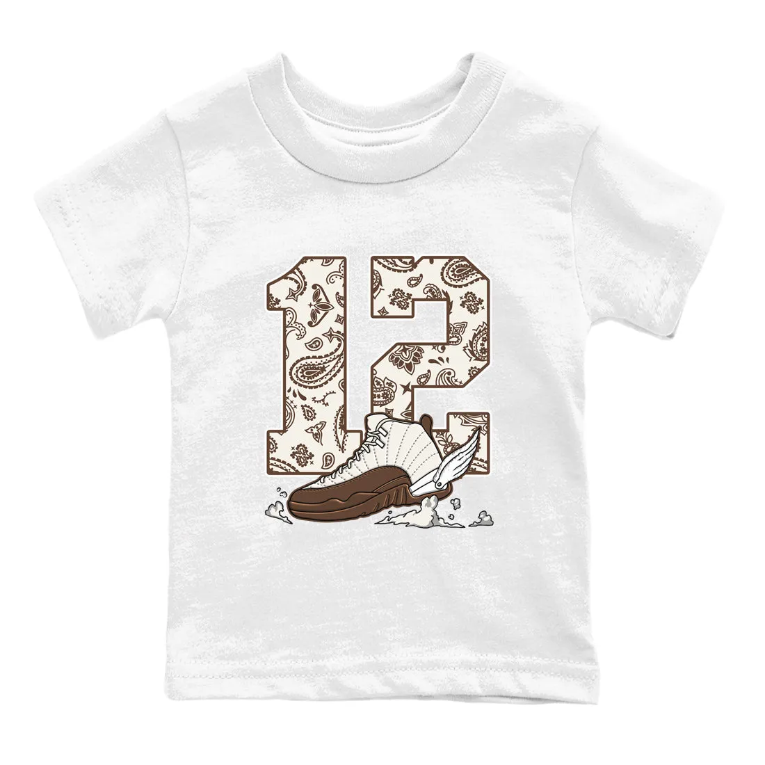 To Door-to-door Air Sneaker Tees Jordan The - SNRT Brown Baroque 12 Special edition Kids Clouds Fly