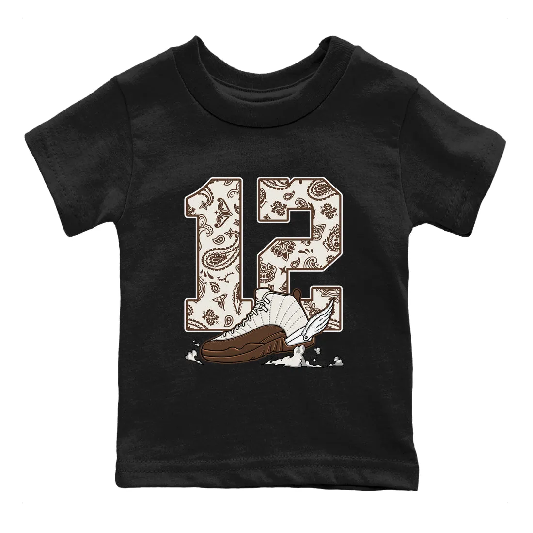 To Door-to-door Air Sneaker Tees Jordan The - SNRT Brown Baroque 12 Special edition Kids Clouds Fly