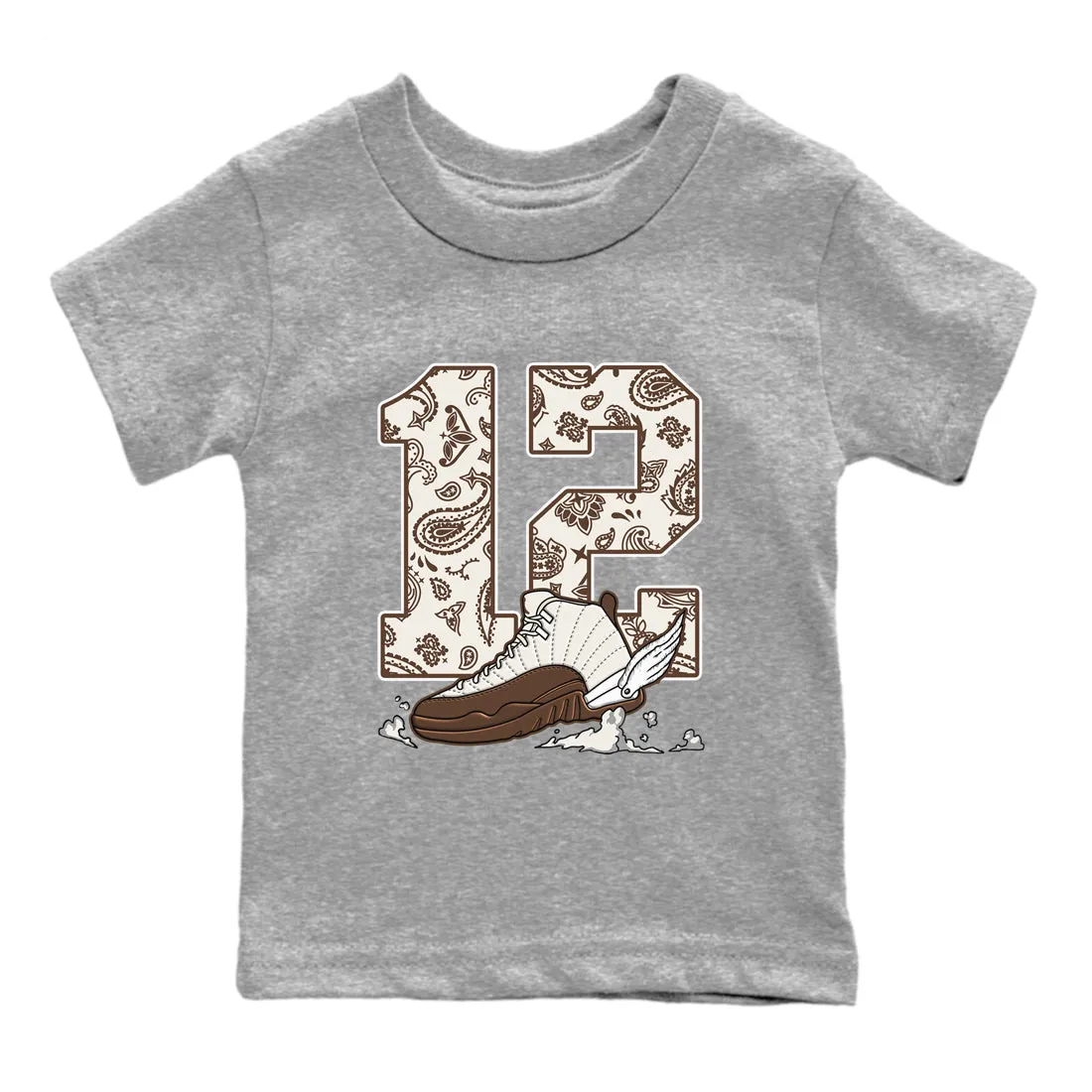 To Door-to-door Air Sneaker Tees Jordan The - SNRT Brown Baroque 12 Special edition Kids Clouds Fly