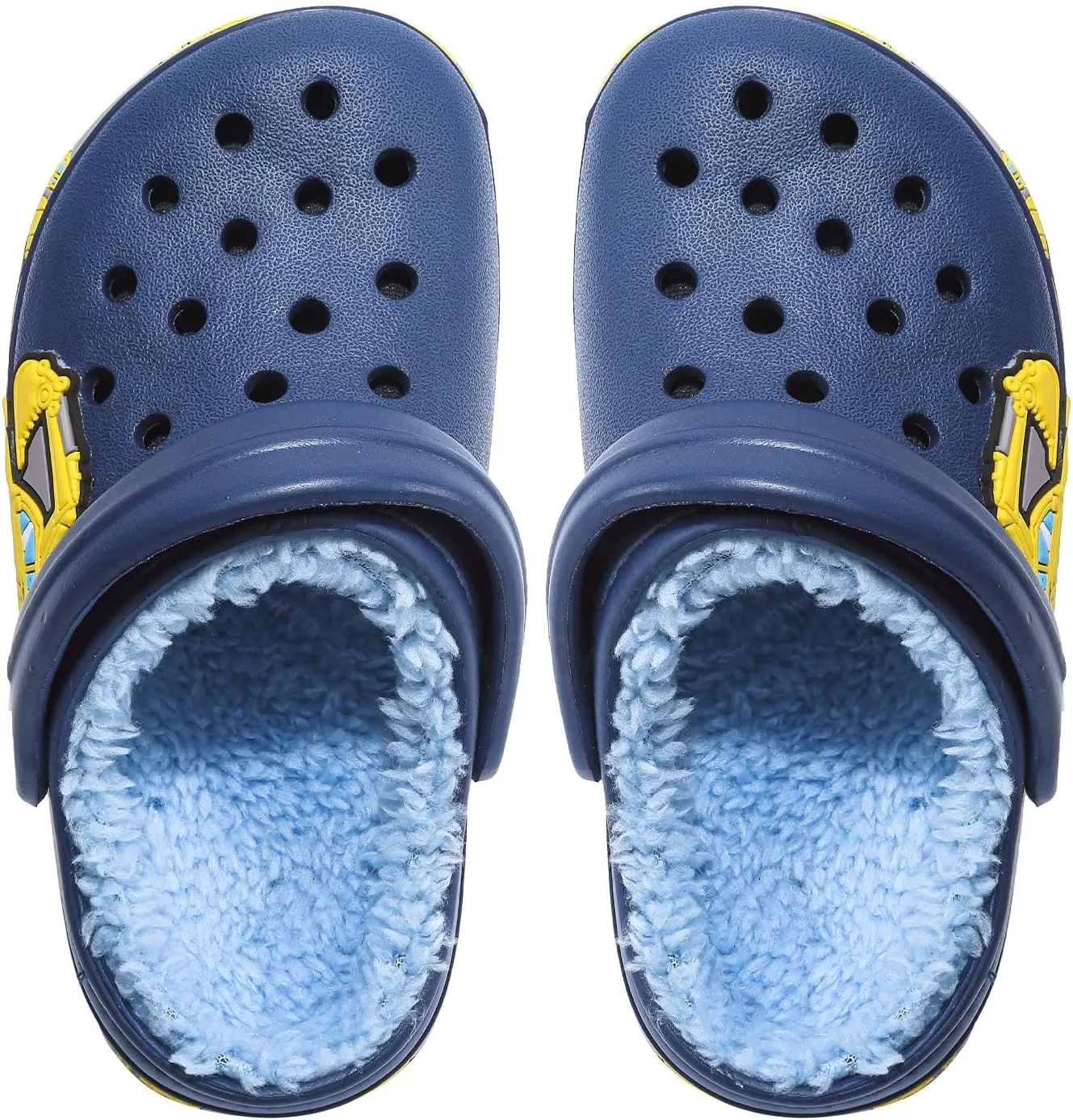 Toddler Lined Clog Slippers Winter Garden Sandals Kids House Shoes Warm Slip On Sneakers Cartoon Slides for Boys and Girls