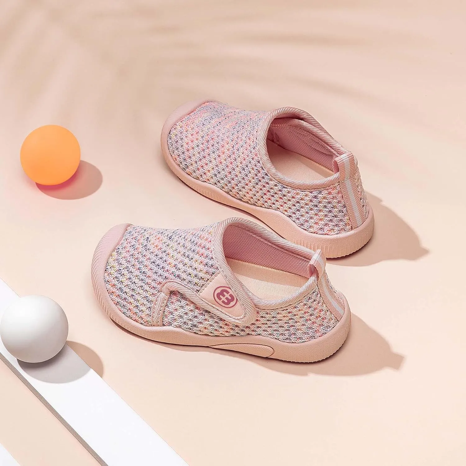 Toddler Tennis Shoes Boys Girls Lightweight Breathable Barefoot Shoes Wide Kids Slip On Sneakers