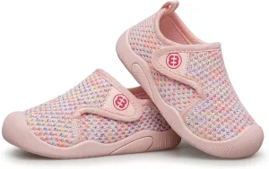 Toddler Tennis Shoes Boys Girls Lightweight Breathable Barefoot Shoes Wide Kids Slip On Sneakers