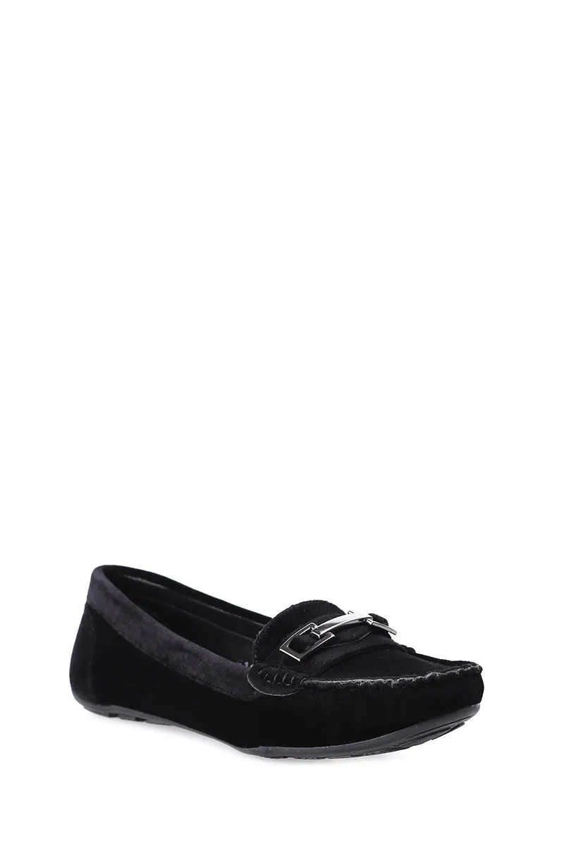Tokalı Kadın Süet Loafer