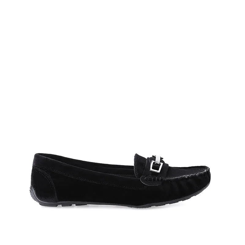 Tokalı Kadın Süet Loafer
