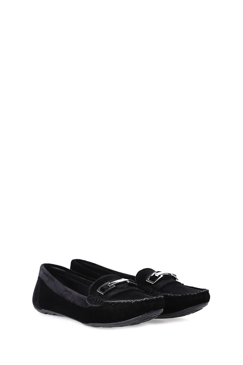 Tokalı Kadın Süet Loafer