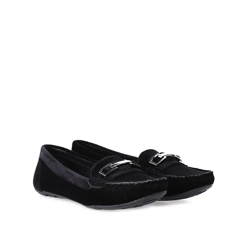 Tokalı Kadın Süet Loafer
