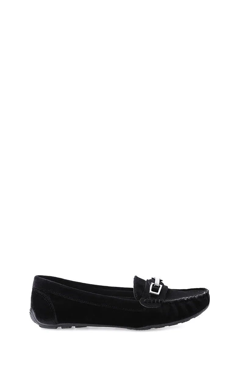 Tokalı Kadın Süet Loafer