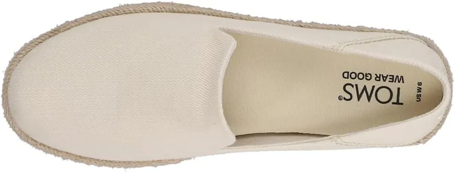 TOMS Womens Carolina Espadrille Slip On Flats Casual - Black