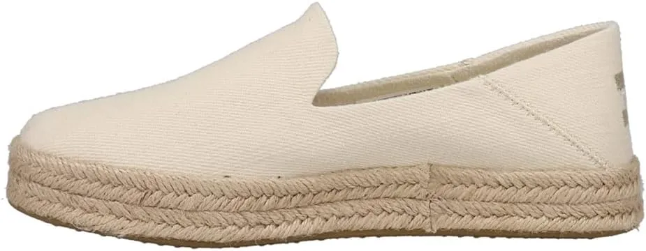 TOMS Womens Carolina Espadrille Slip On Flats Casual - Black