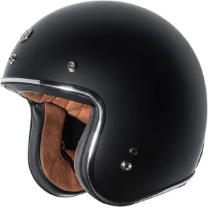 TORC T50 Route 66 3/4 Open Face Helmet (Flat Black, X-Large)