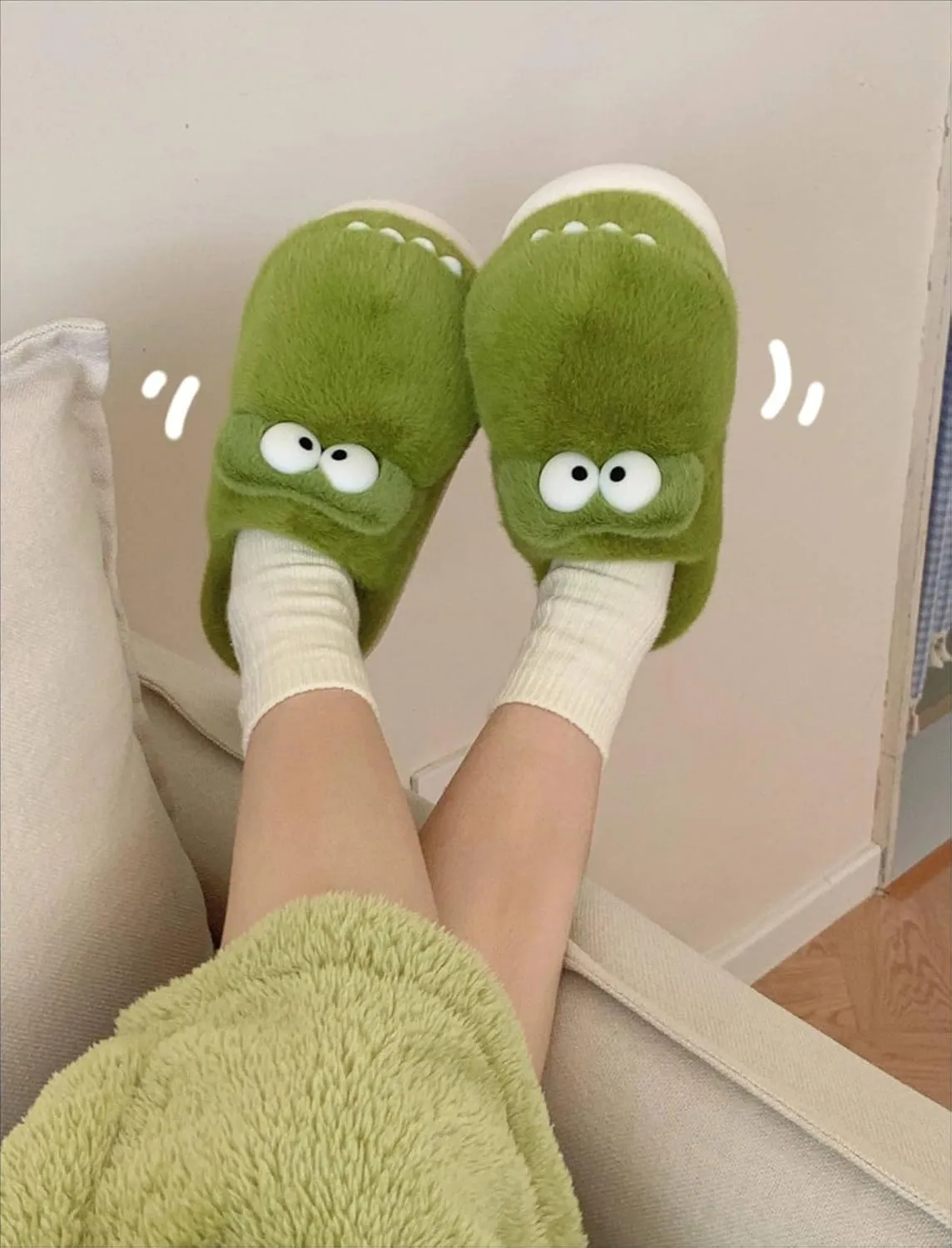 Trendy Alligator Plush Slippers for Women | Winter Indoor Footwear | Comfy & Warm | Anti-Slip Sole | Unique Crocodile Design