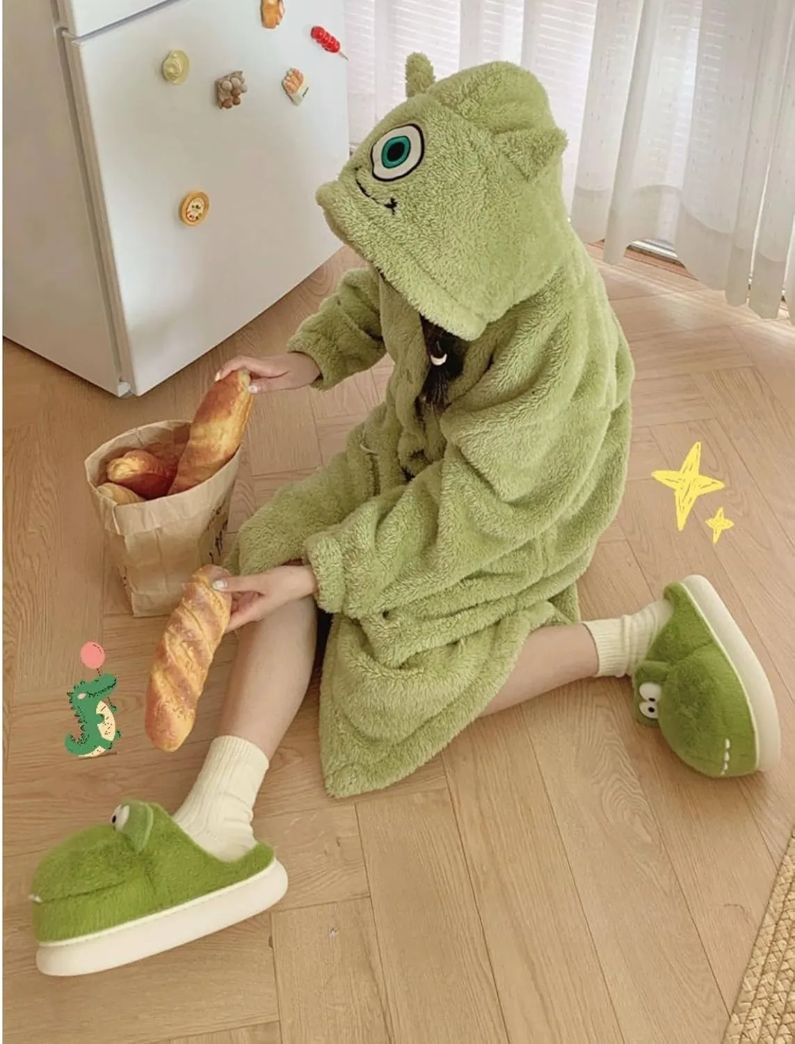Trendy Alligator Plush Slippers for Women | Winter Indoor Footwear | Comfy & Warm | Anti-Slip Sole | Unique Crocodile Design