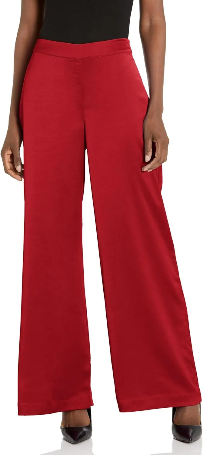 Trina Turk Women's Wide Leg Satin Pant