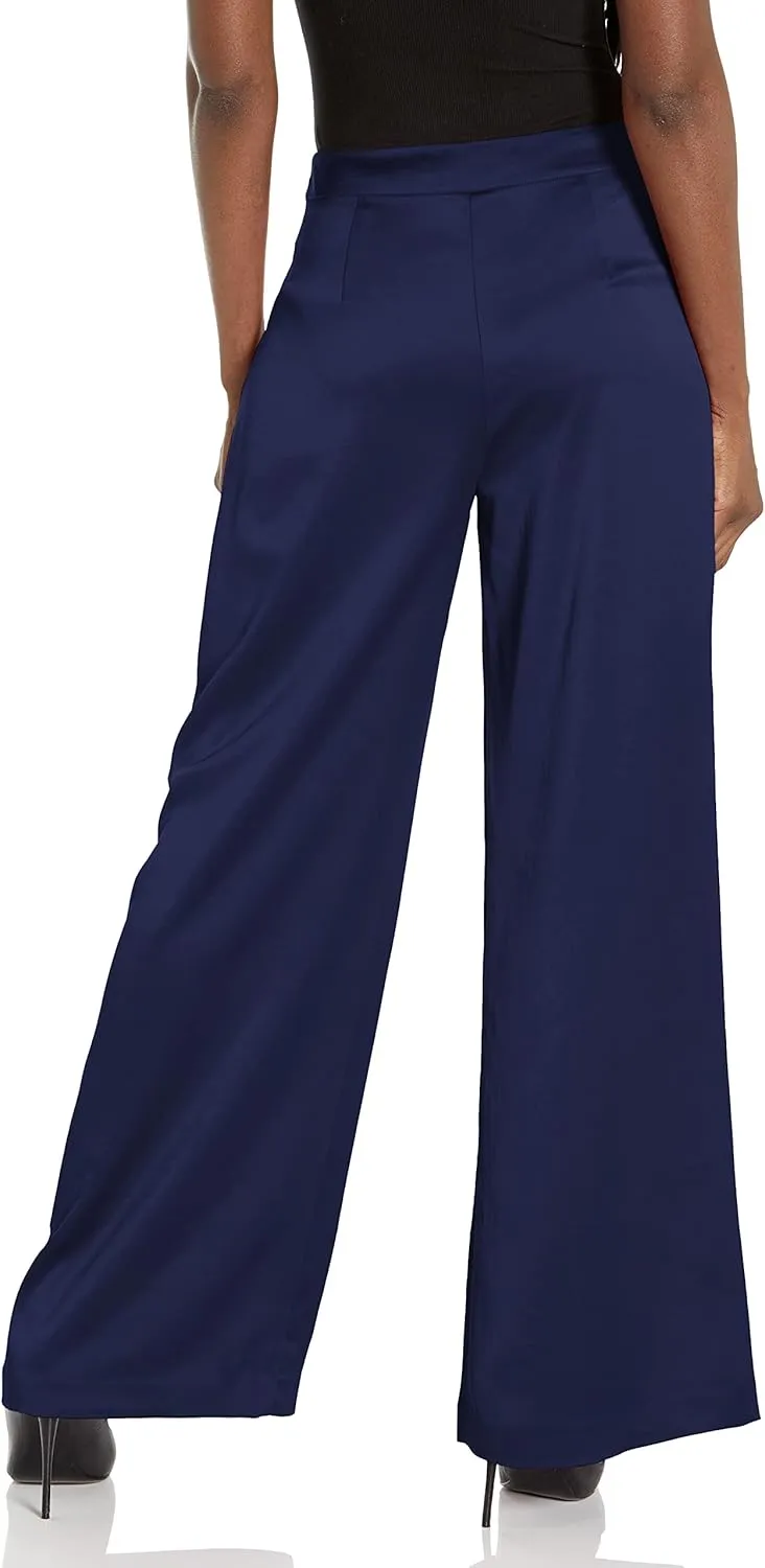 Trina Turk Women's Wide Leg Satin Pant