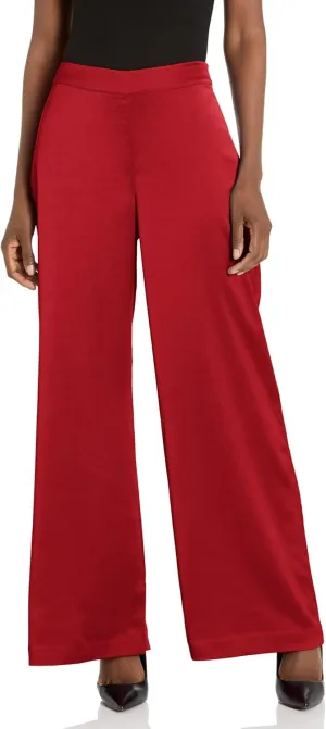 Trina Turk Women's Wide Leg Satin Pant