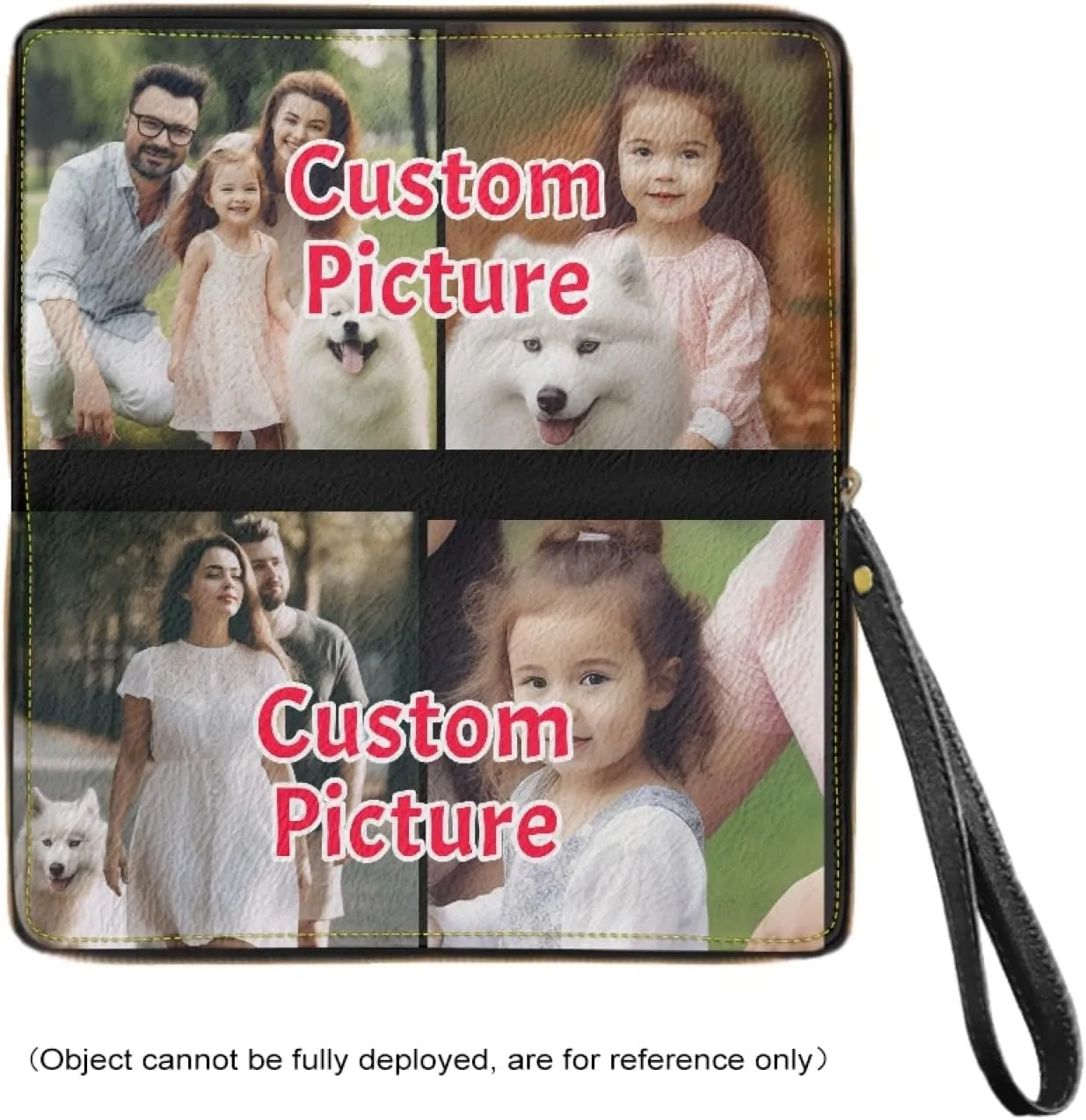 Tuoxiukan Custom Wallets For Women, Personalized Mom's Gifts, Customized Purse Wallets with Picture Text Zipper Long Wallet Purse Phone Case Cash Coin Organizer Pouch Gifts for Wife Girlfriend
