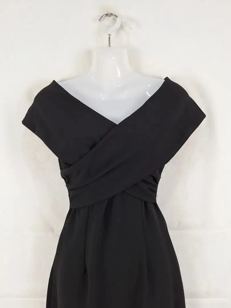 Tussah Cross Shoulder Sleek Midi Dress Size 8