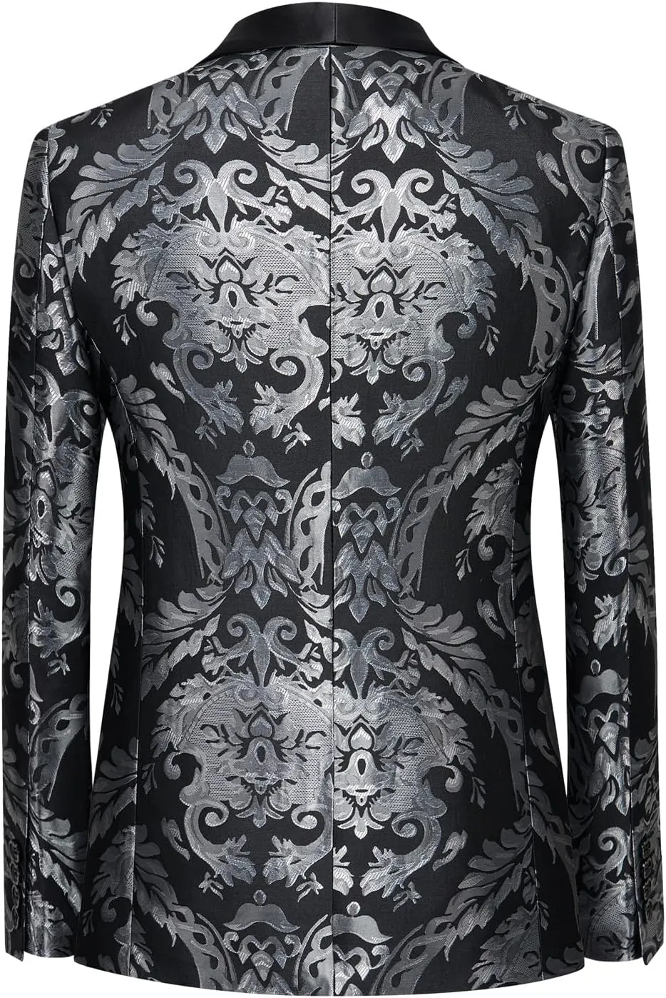 Tuxedo Suits for Men 2 Piece Regular Fit Suit Floral Blazer Jacket Waistcoat Pants Men Suit Set for Wedding Prom