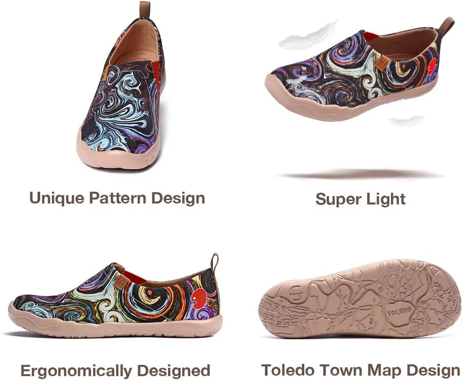 UIN Men's Art Design Travel Shoes Slip On Casual Loafers Stylish Lightweight Comfort Fashion Sneaker