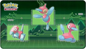 Ultra PRO - Porygon Evolutions Stitched Playmat for Pokémon, Gaming Accessories, Trading Card Game Supplies, TCG Playmat, Collectible Card Game Mat, Pokémon Mousepad, Porygon Playmat