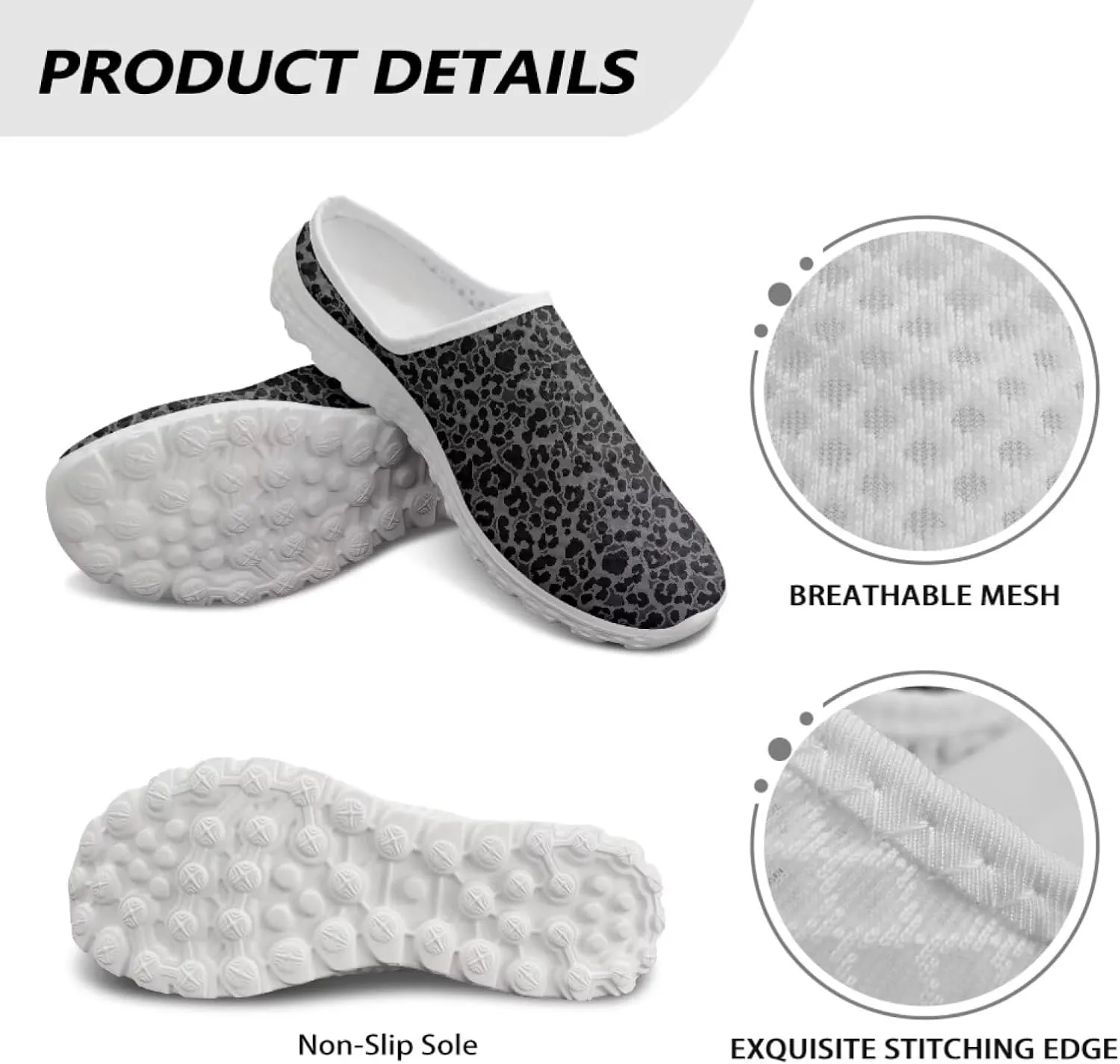 UNICEU Women Mules Shoes Slip On Open Back Mesh Sneakers Non Slip Backless Breathable House Slippers for Running Walking