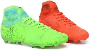 Unisex FG Cleats Training Athletic Non-Slip Long Studs High-Top Football Soccer Shoes for Youth