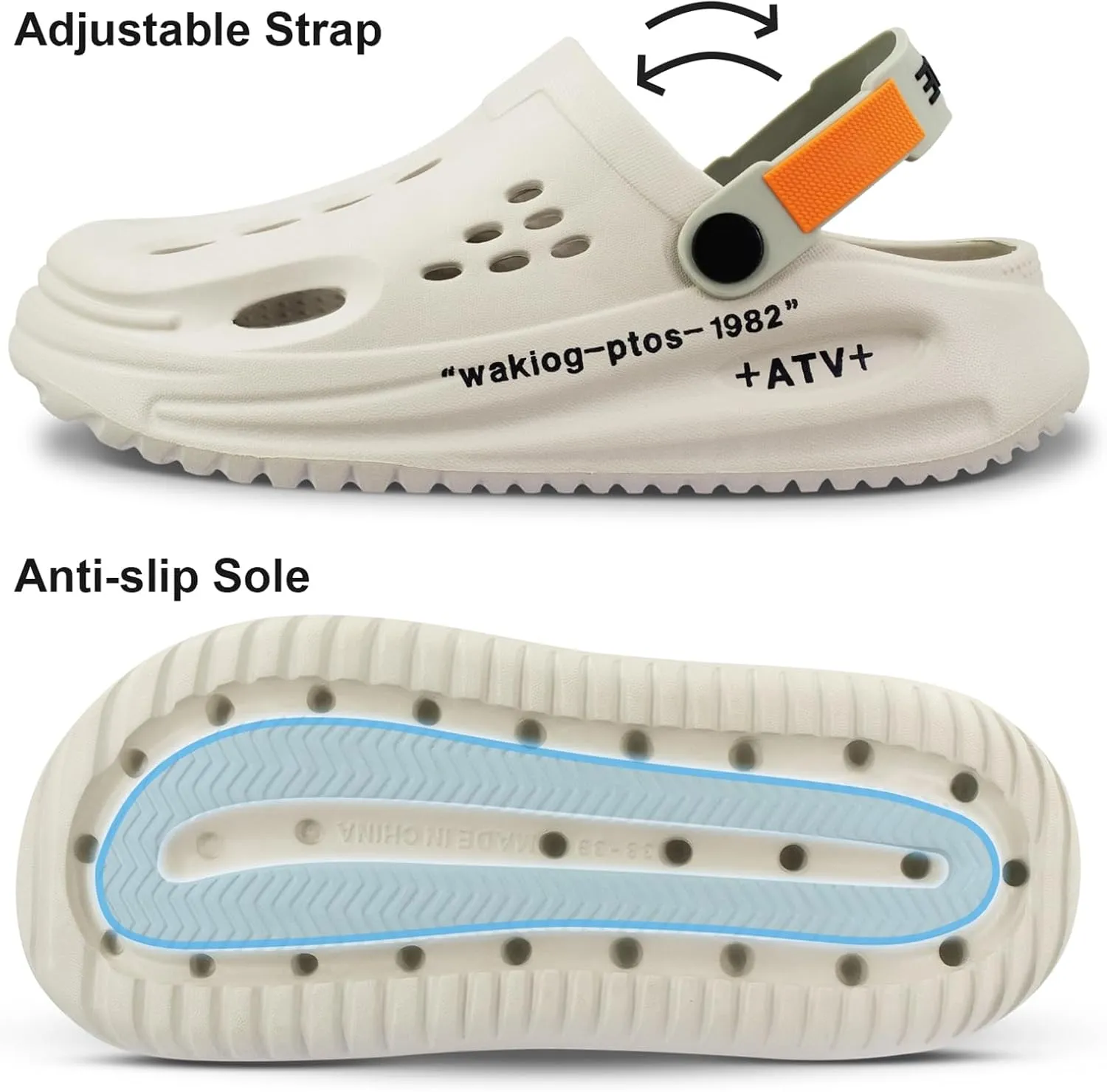 Unisex Garden Clogs Breathable Quick Drying Garden Shoes Slip-on Outdoor Beach Slippers for Men and Women