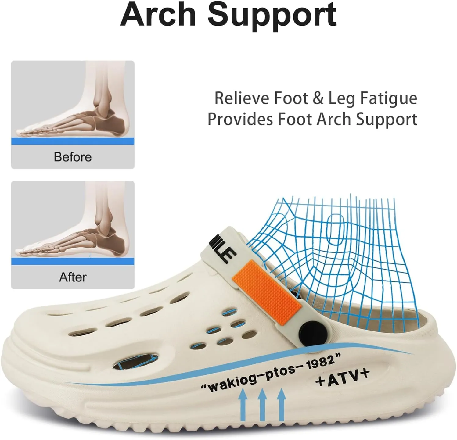 Unisex Garden Clogs Breathable Quick Drying Garden Shoes Slip-on Outdoor Beach Slippers for Men and Women