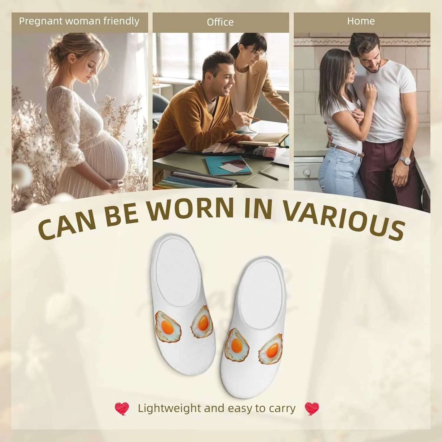 Unisex Warm Slippers Non-Slip Winter Fluffy Slippers Slip-On Plush Slippers Bedroom Slippers House Shoes For Men Women