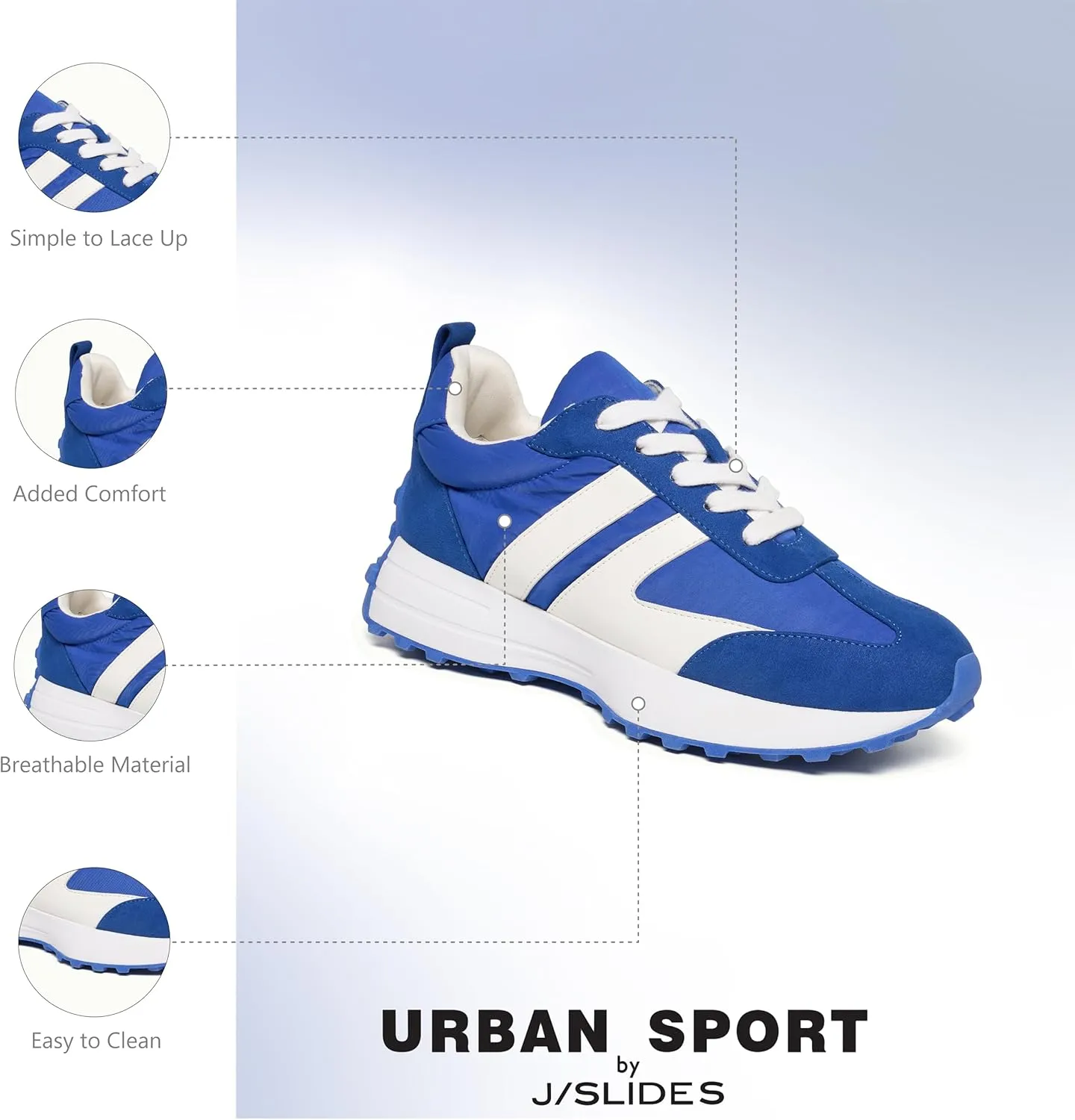 Urban Sport JRDN-Jolie Women's Casual Sneaker | Comfortable Running & Walking Shoes for Women | Stylish Footwear | Multisizes