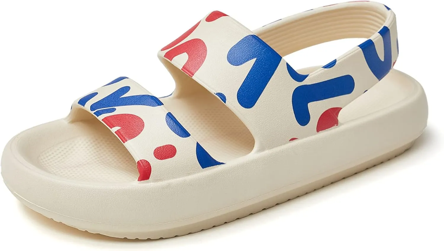 utune Sandals For Women,Casual Open Toe Cloud Slide Sandals Soft Thick Sole Non-Slip Indoor Outdoor Summer Sandal