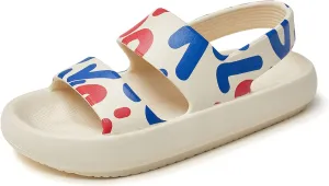 utune Sandals For Women,Casual Open Toe Cloud Slide Sandals Soft Thick Sole Non-Slip Indoor Outdoor Summer Sandal