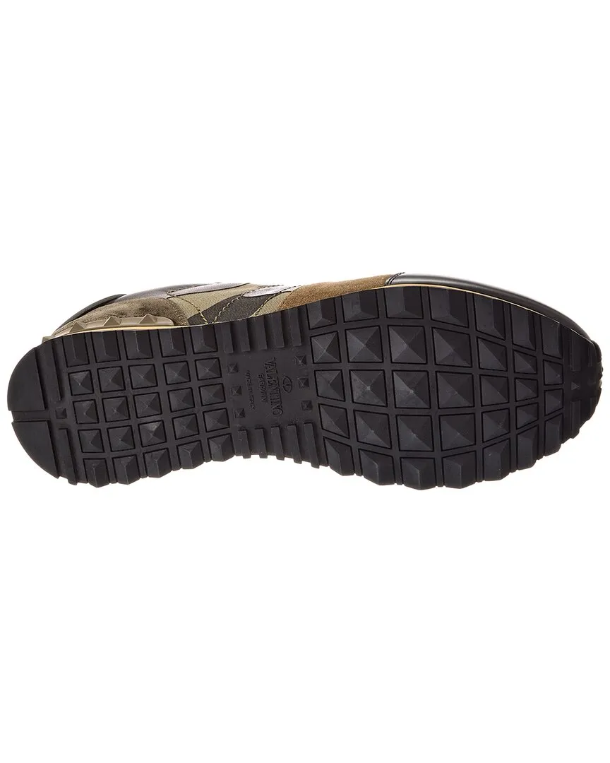 Valentino Rockrunner Canvas & Leather Sneaker