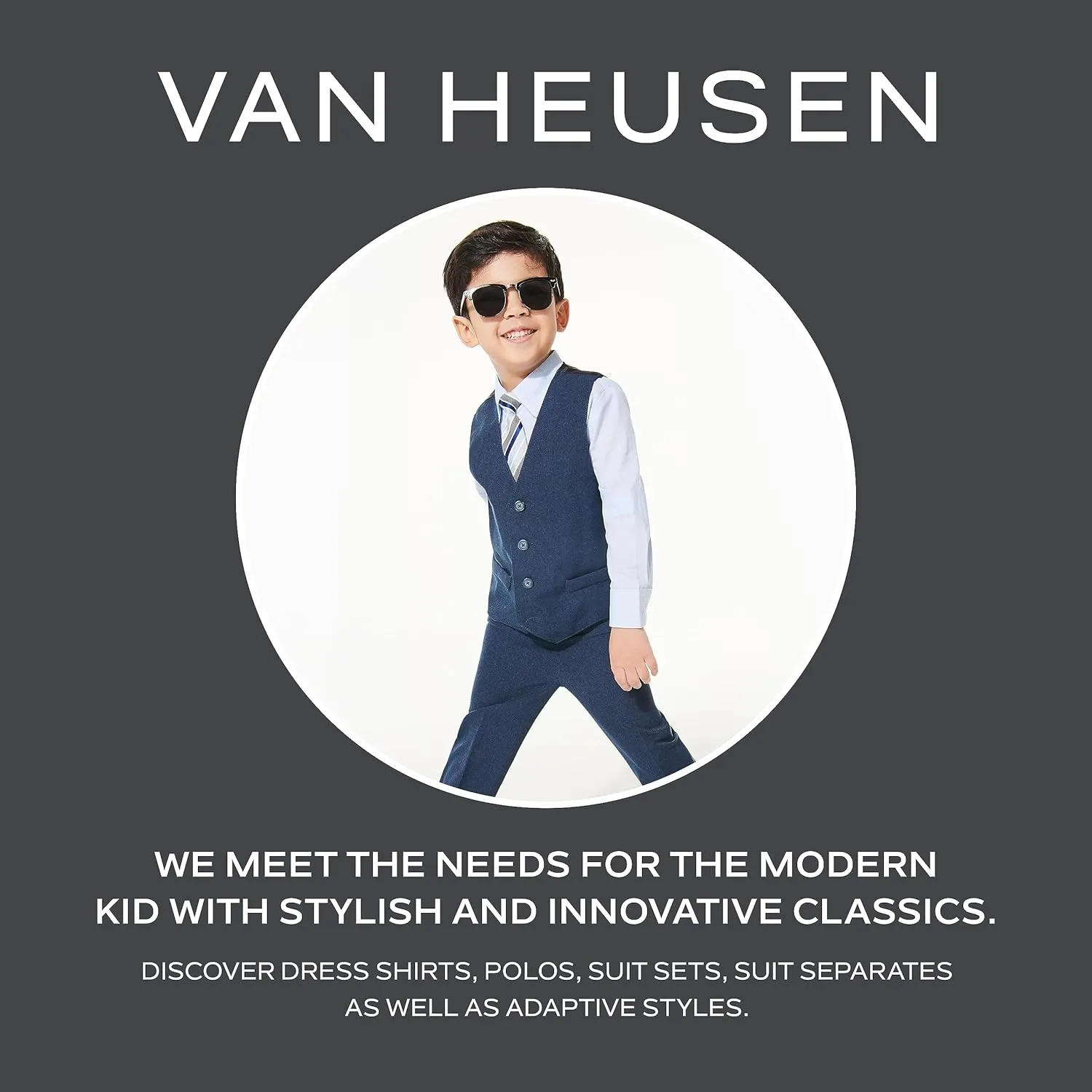 Van Heusen Boys' Flex Stretch Flat Front Dress Pants