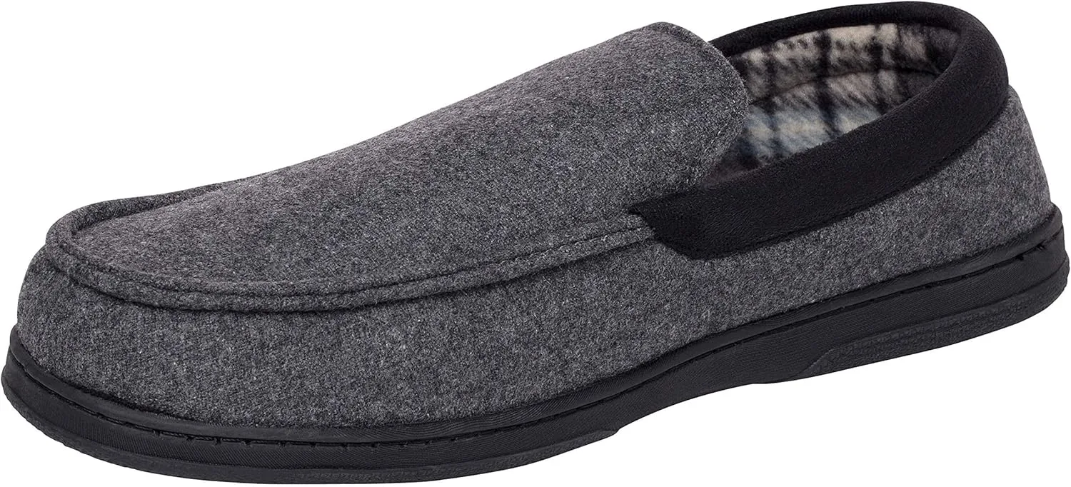 Van Heusen Men's Slippers Comfy Slip-On Micro Suede House with SoftFlannel Lining