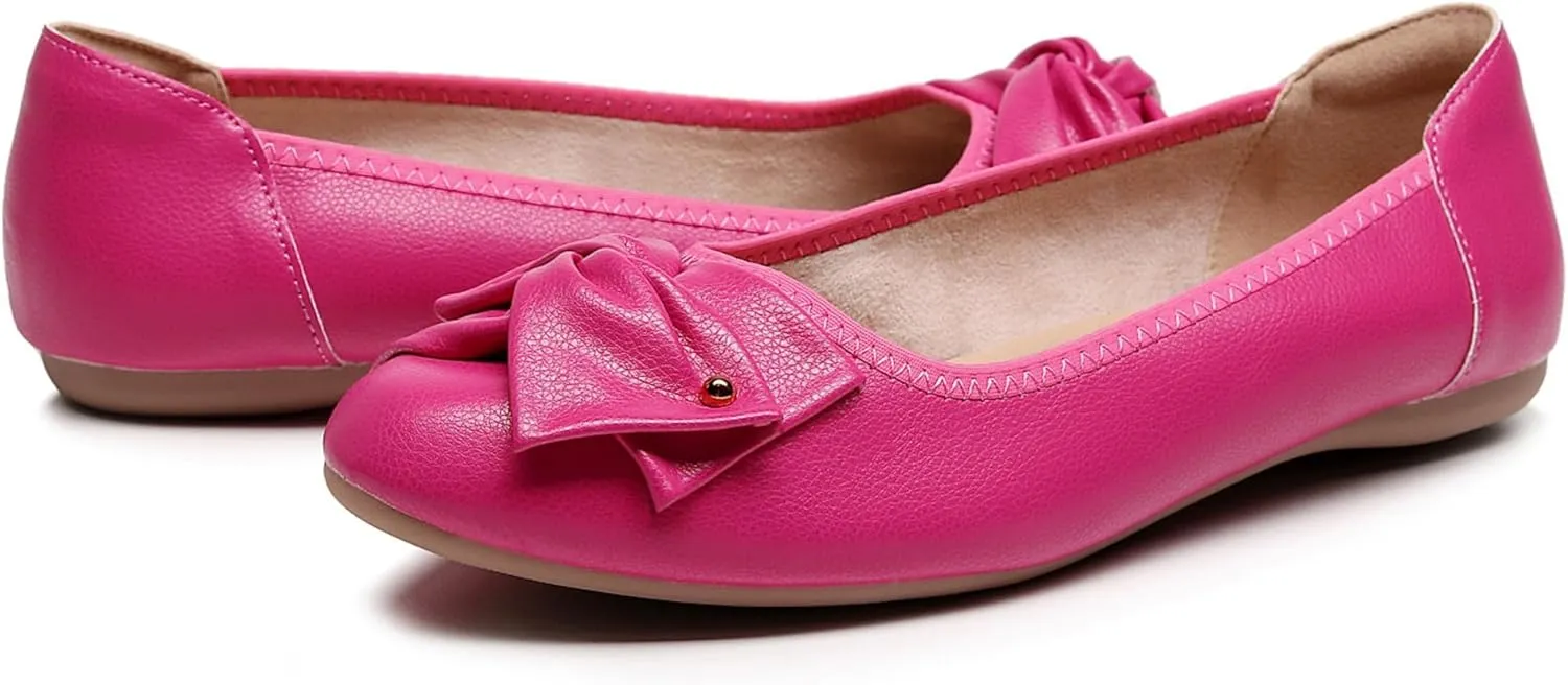 VenusCelia Women's Bows Dance Flats Shoes
