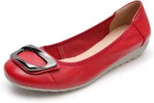 VenusCelia Women's Buckle Dance Flats Shoe