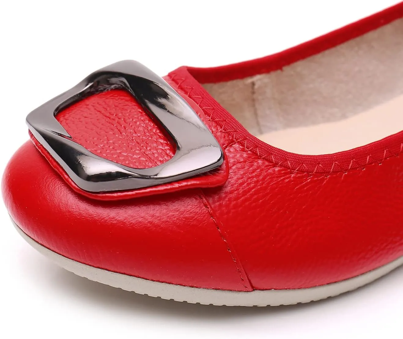 VenusCelia Women's Buckle Dance Flats Shoe
