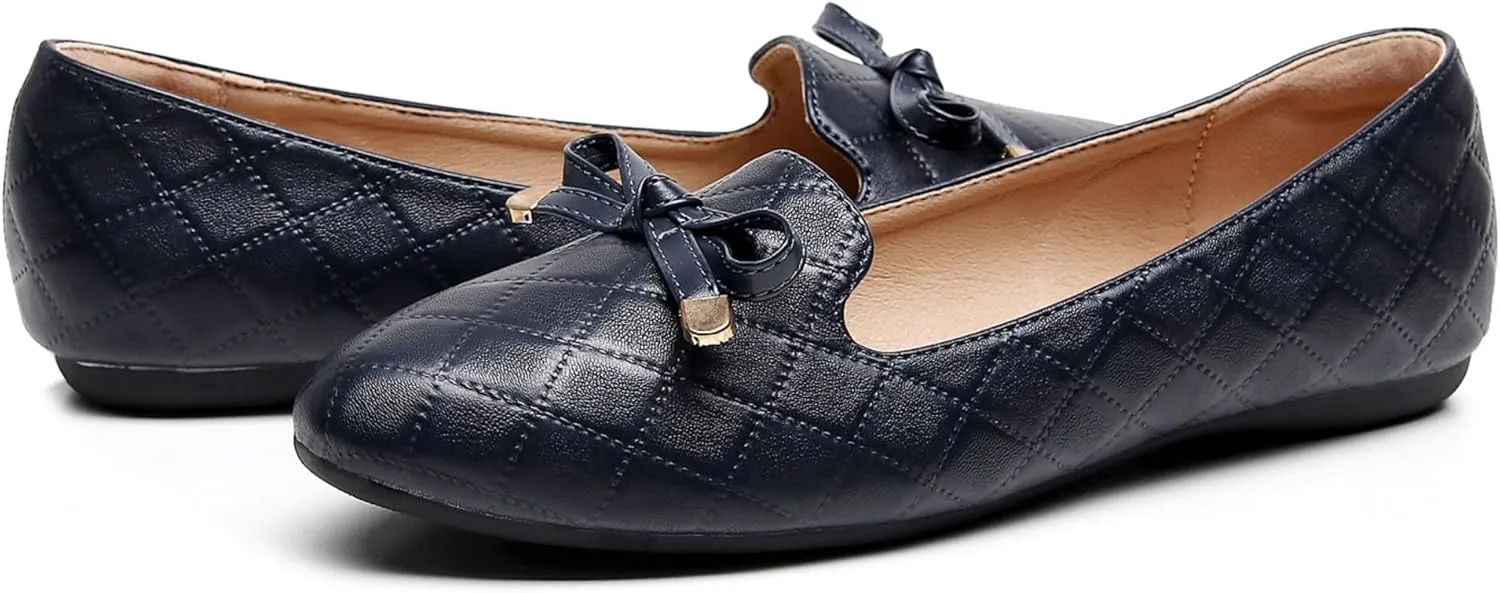 VenusCelia Women's Serenity Bow Flat Shoe