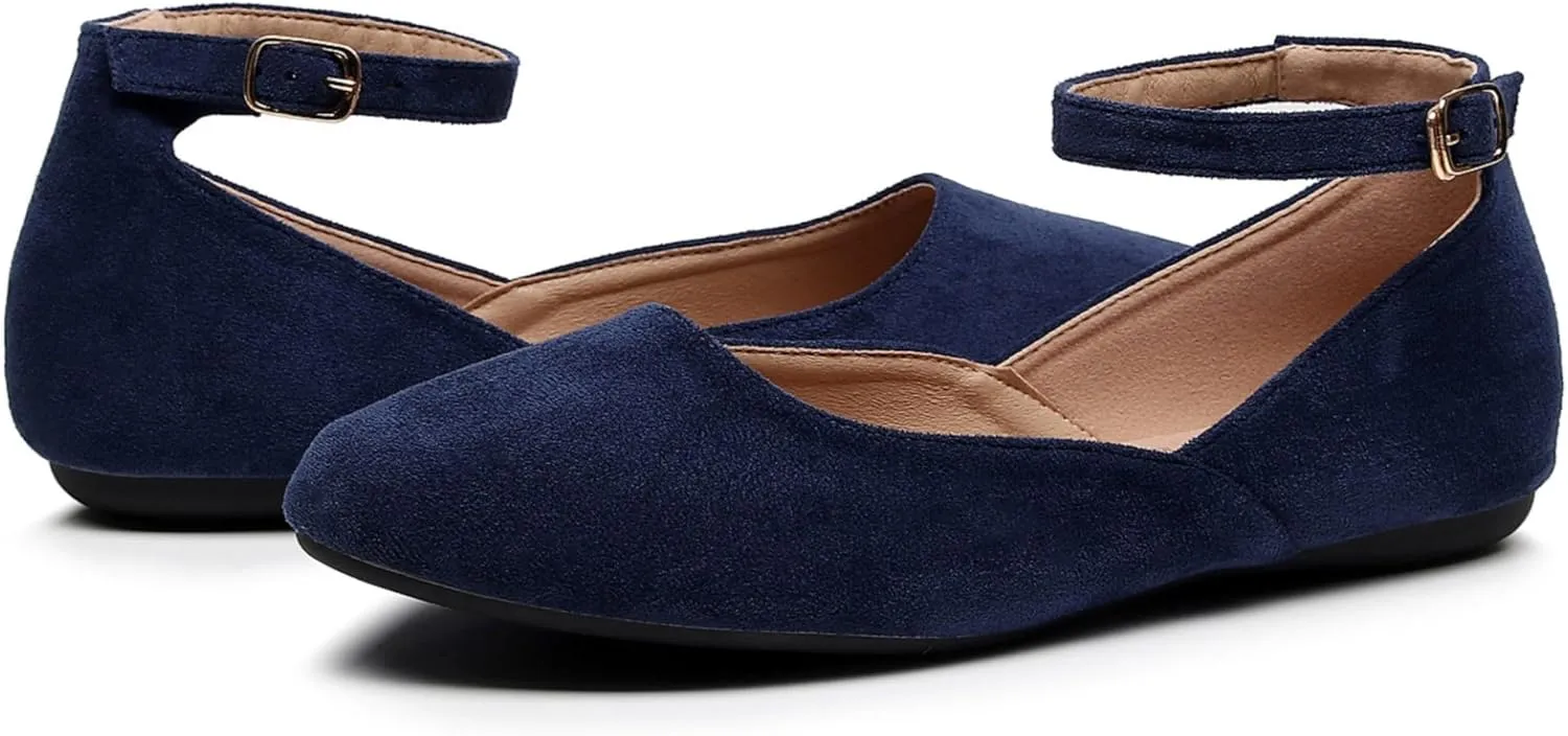 VenusCelia Women's Serenity Strap Flats Shoe