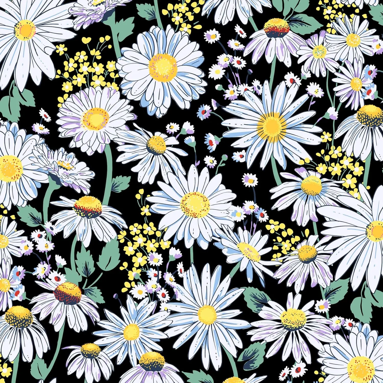 Vera Bradley Cotton Finley Wallet with RFID Protection, Daisies White