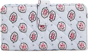 Vera Bradley Cotton Finley Wallet with RFID Protection, Magnifique Leaf
