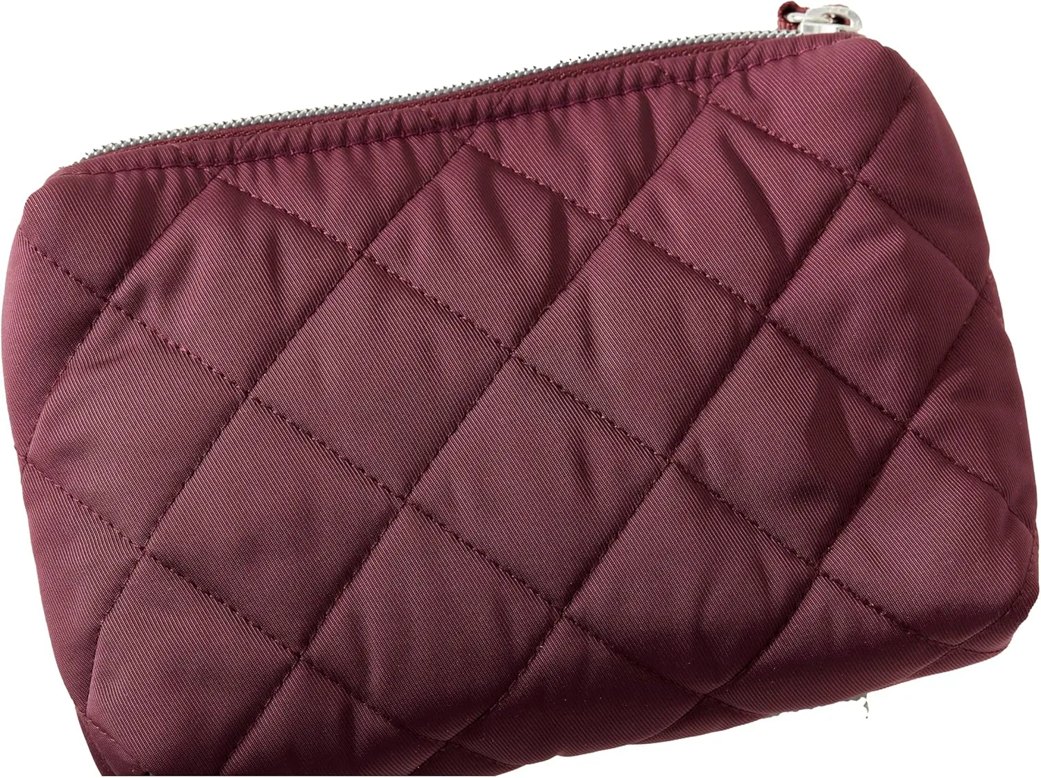Vera Bradley Performance Twill Cosmetic Makeup Organizer Bag, Raisin
