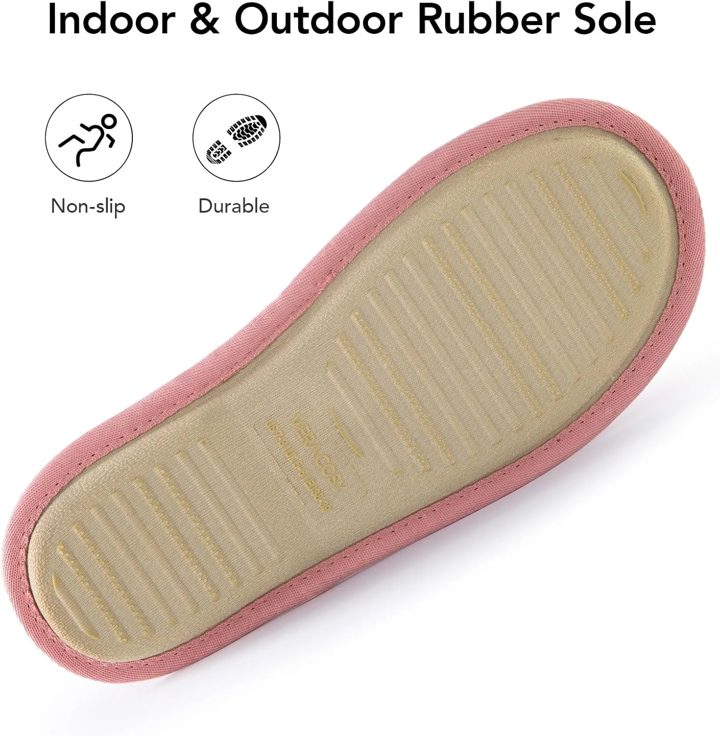 VeraCosy Women's Comfy Scuff Slippers Soft Terry Cloth Memory Foam Home House Shoes