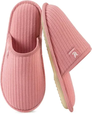 VeraCosy Women's Comfy Scuff Slippers Soft Terry Cloth Memory Foam Home House Shoes