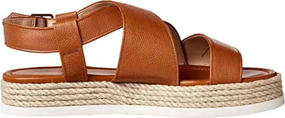 VIA SPIGA Women's 'V-Grayce Espadrille Wedge Sandal, Toffee, 6