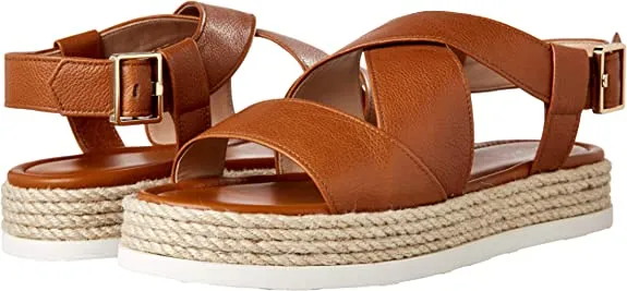 VIA SPIGA Women's 'V-Grayce Espadrille Wedge Sandal, Toffee, 6