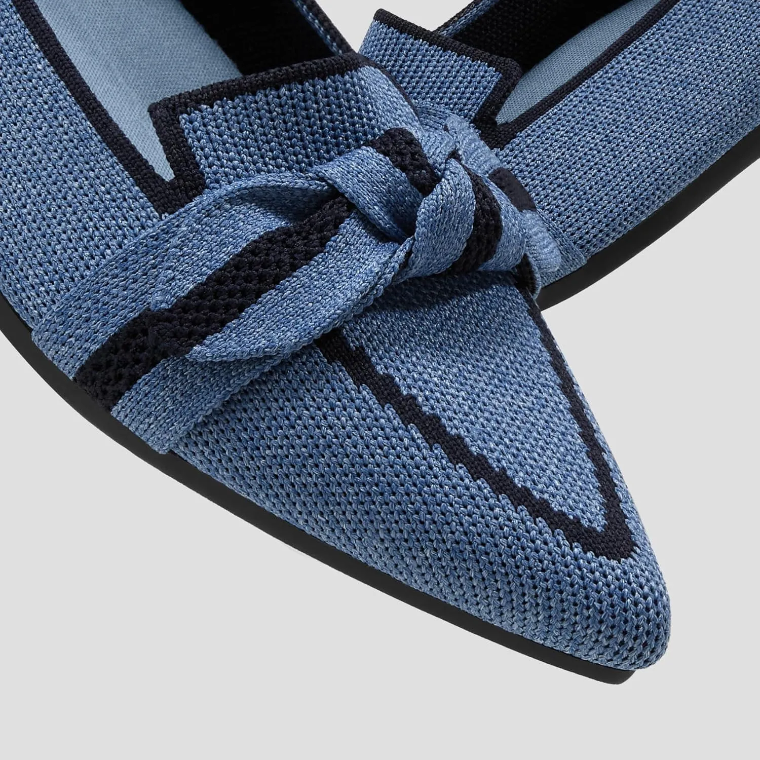VIVAIA Michelle 2.0 Women's Casual Slip-on Loafer Flats with Elegant Pointed-Toe Silhouette lace-up Bow Shoes